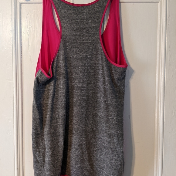 Aqua Made in USA Silk Front Hot Pink Sleeveless Top - Picture 2 of 3